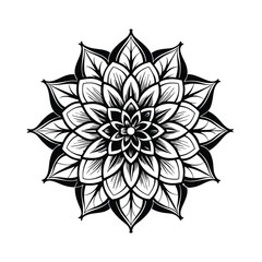 black and white flower