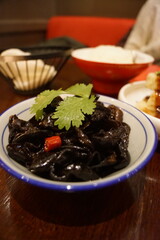 Close up of delicious traditional Chinese dishes