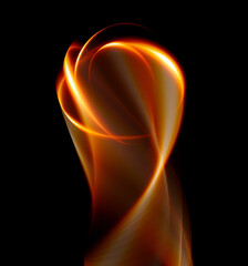 Swirl Stage. Neon glowing circles. Light Trails. Glint bright spiral. Motion ellipse..Slow shutter light trajectory. Long shiny tape. Accelerate twisted ribbon. Glowing dynamic lines.