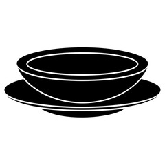 empty plate on a white background