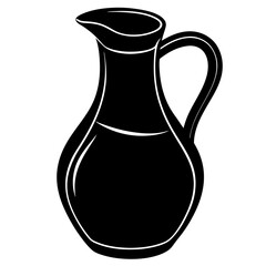 black and white jug