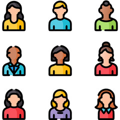 Fototapeta premium business people icons