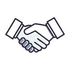Obraz premium Handshake vector icon in flat style with muted colors