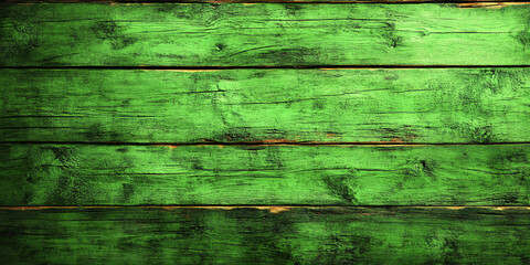 Obraz premium vibrant Vintage Green Wooden Planks Creating a Rustic and Textured Background