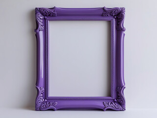Elegant Purple Picture Frame with Ornate Detail.