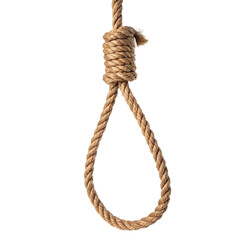 Rope noose realistic illustration isolated on transparent background  
