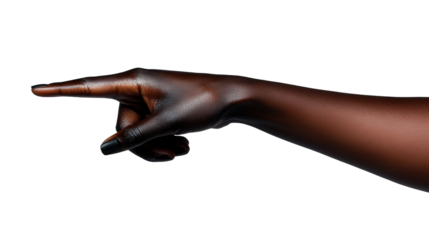 Black Hand Pointing Forward