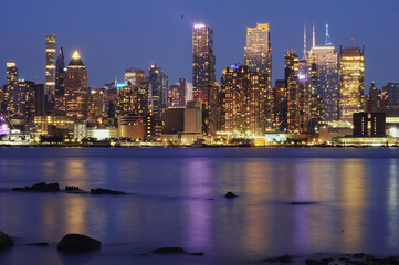 Obraz premium new york city skyline at night