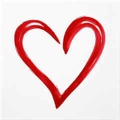 AI-Generated Red Heart Painting &ndash; Love, Grace & Connectedness (No Background)