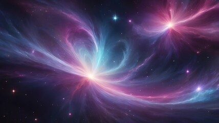 Fototapeta premium Dynamic Light Speed Warp Effect in Space Sci-Fi Digital Art
