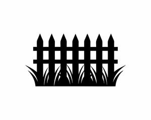 creative details Grass with Fence Icon vector illustration 