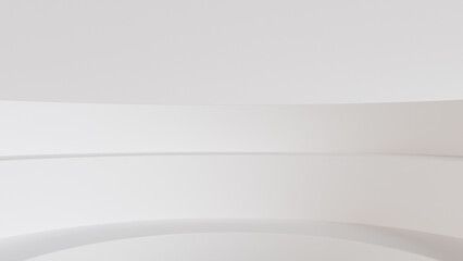 A clean and minimalist 3D render of white shapes on a white background. The abstract design and subtle light effect create a visually appealing image for modern design projects.
