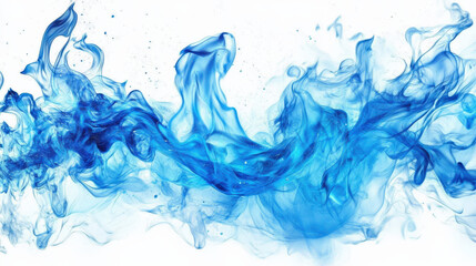 Fototapeta premium Abstract Blue Flame and Smoke