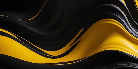 Black and yellow wave,Abstract black and Abstract black and yellow wave background yellow wave background.12 © Adobe worker 