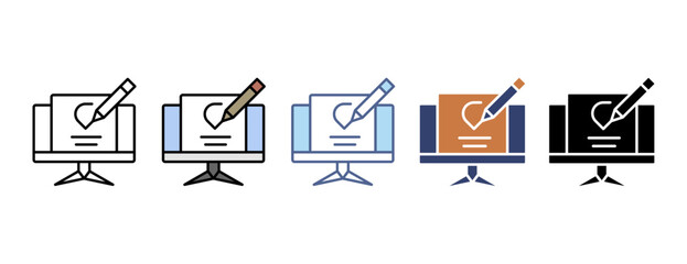 Design icon with multiple style