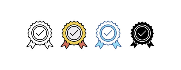 Guarantee icon with multiple style