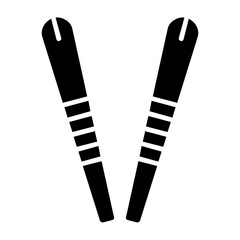 Chopsticks Solid Style Icon 