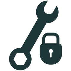 Setting protection, protection, security icon