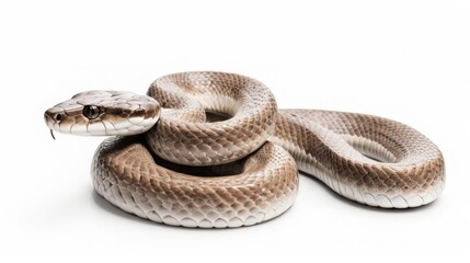 Fototapeta premium gray snake on white background