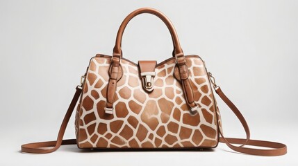 Expensive giraffe leather bag