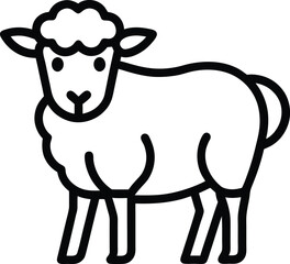 vector illustration of cartoon cow