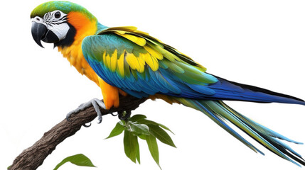 Obraz premium Colorful Macaw Perched on Branch