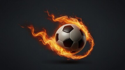 fire ball on black background