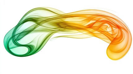 Abstract swirling colors on white background. Possible use Graphic design, digital art, website background