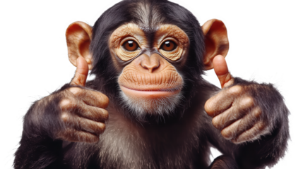 Cute Chimpanzee Giving a Thumbs Up