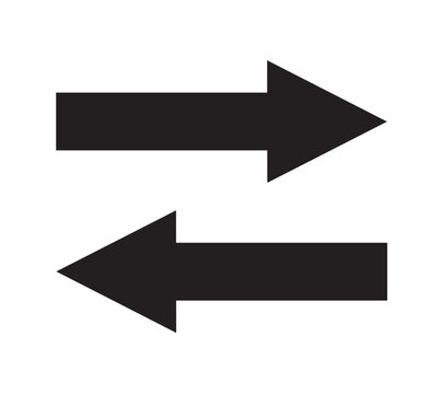 FLECHE SENS INVERSE - ILLUSTRATION VECTORIELLE