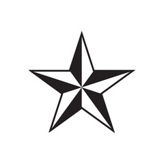 Star 3D symbol vector logo template, Sign illustration