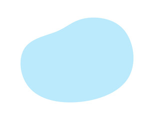 シンプルでおしゃれな水色の抽象的な形 - 液体シェイプの背景や装飾の素材 - Blob