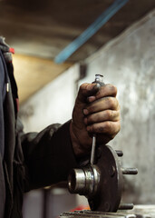 Auto mechanic job. Welding for car repair