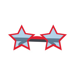 Funny party glasses in the form of a star. Vector illustration