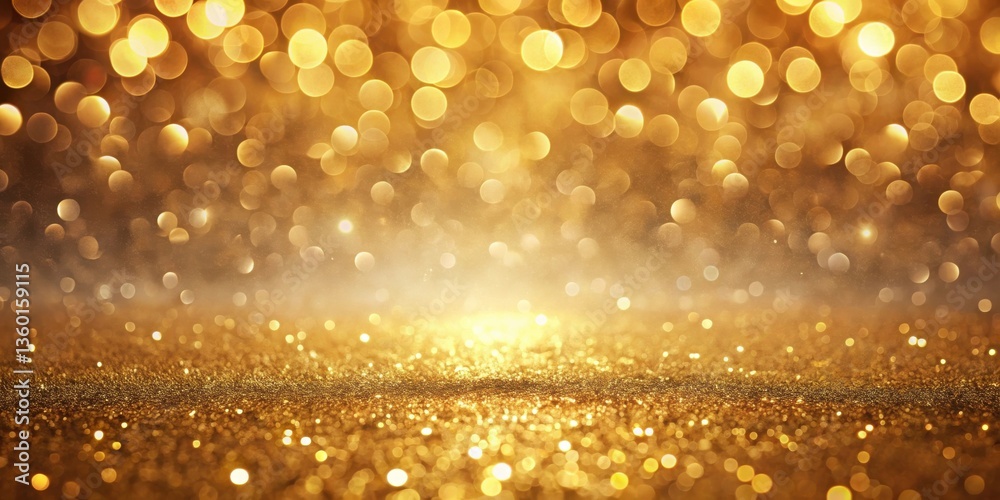 Aufkleber golden glitter background with sparkling lights and shimmering texture