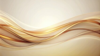 Abstract Golden Waves Elegant Swirls of Beige and Gold Hues for Design Background