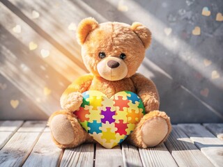 Obraz premium Autism awareness design concept generative ai