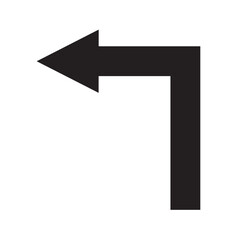 FLECHE QUI TOURNE EN HAUT A GAUCHE - ILLUSTRATION VECTORIELLE