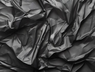 Obraz premium Textured dark fabric with wrinkles, folds, and subtle light reflection