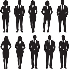 business people silhouettes