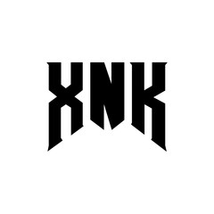 XNK letter logo design for technology company. XNK logo design black and white color combination. XNK logo, XNK vector, XNK design, XNK icon, XNK alphabet. XNK typography logo design.