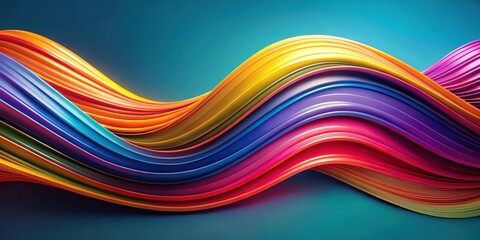 Fluid Rainbow Swirl Abstract Design Vibrant Hues Flowing in a Dynamic Wave Pattern