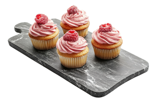 cupcake with icing isolated on transparent png background, clipping path included.