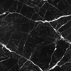 Elegant black marble surface with intricate white veins pattern