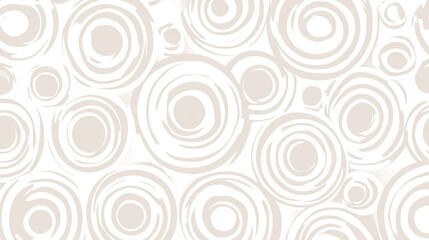 Abstract seamless pattern with neutral circular shapes evenly spaced, creating modern and minimalistic design. soft beige tones evoke calm and balanced aesthetic