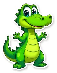 Obraz premium Green crocodile 