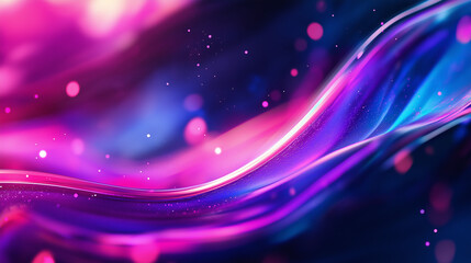 Abstract Neon Flow with Particles