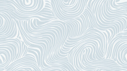 Abstract wavy pattern with smooth, flowing white lines on light blue background, creating modern and calming design. seamless texture is ideal for wallpapers, textiles, or digital backgrounds