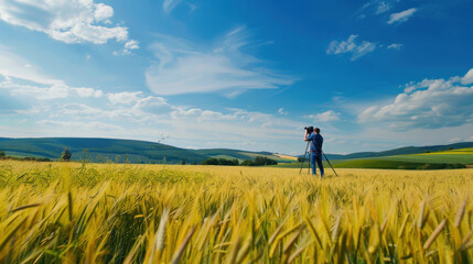 nature photographer in action