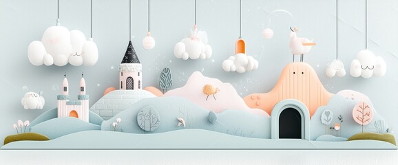 Pastel Fantasy Landscape